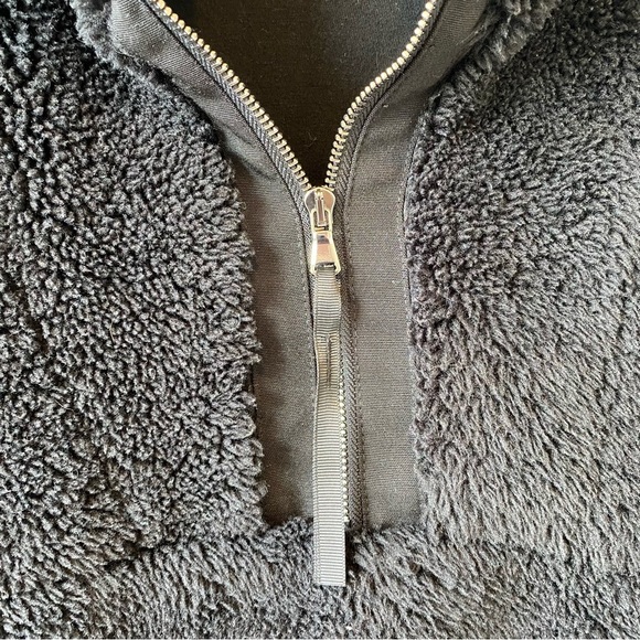 Varley Appleton Sweat Sherpa Pullover Half Zip Black Women’s XSmall - Picture 7 of 15